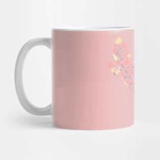 Cute mosaic pink lizard Mug